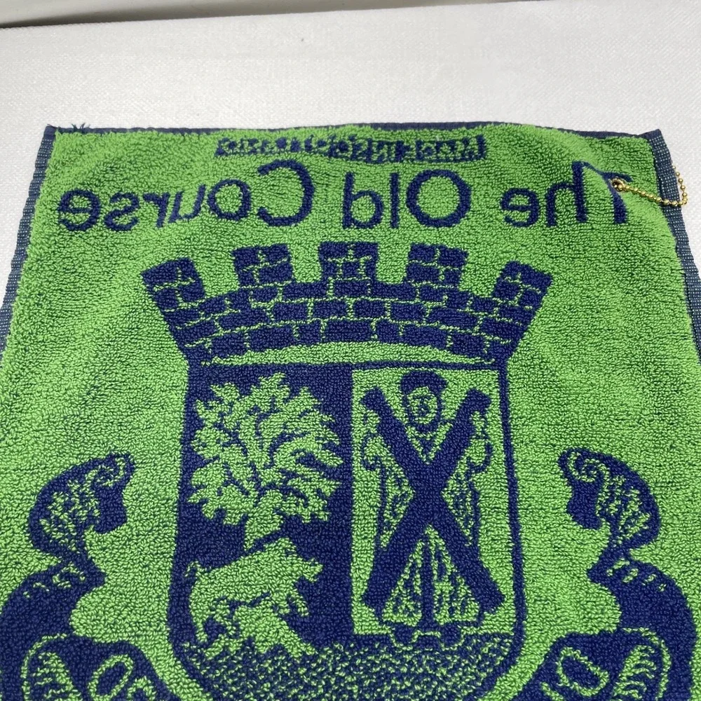 The Old Course St. Andrews Scotland Golf‎ Club Towel Bag Blue Green Vintage